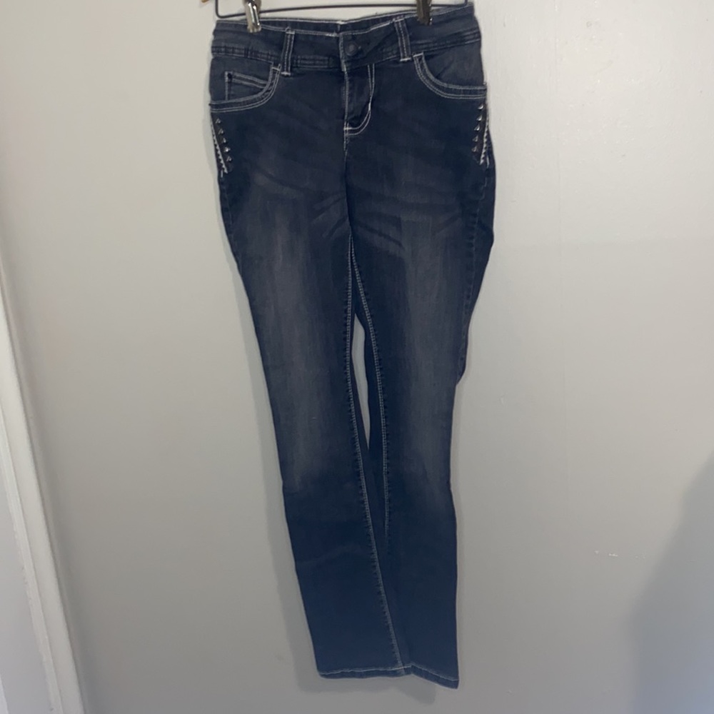 🛍️Black Lee jeweled perfect fit skinny jeans! - Picture 2 of 7